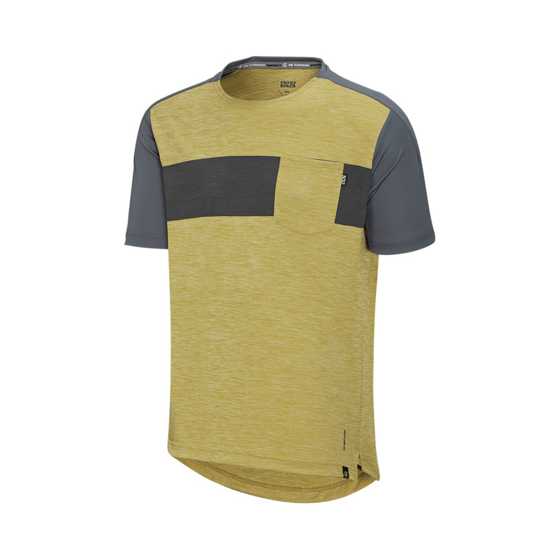 IXS Flow X Jersey acacia-solid charcoal M