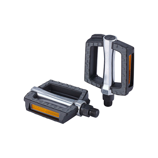 BBB Trekking Pedal Alu-Kunststoff Boron Achs silber-grau, mit Reflektoren