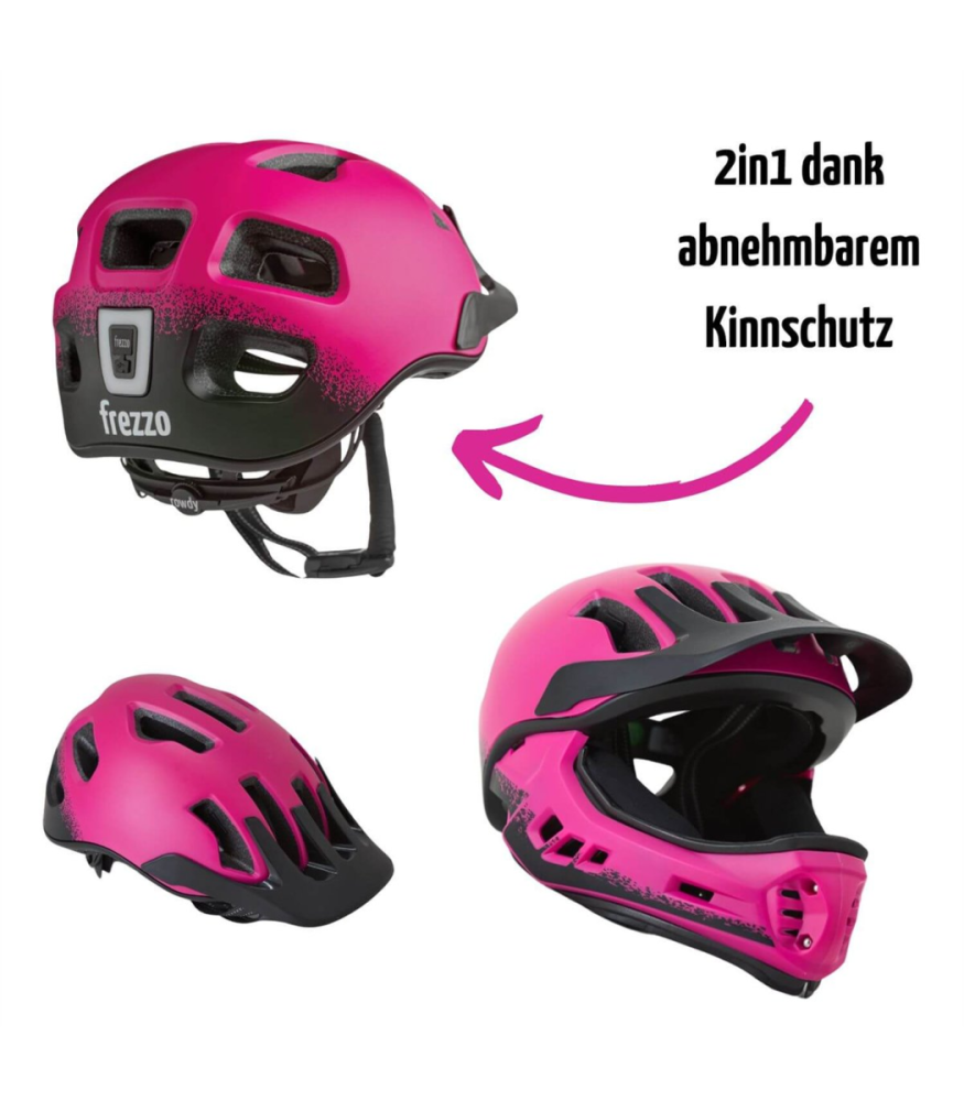 Frezzo Fullface Helm S 48-52cm pink