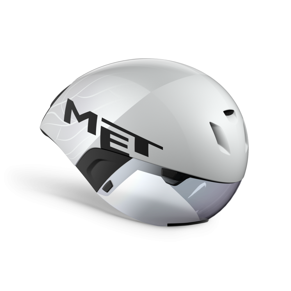 MET Zeitfahr Helm, CODATRONCA, WHITE SILVER, S
