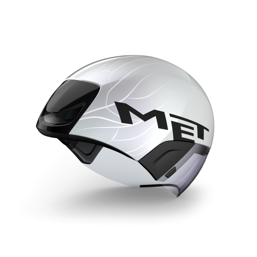 MET Zeitfahr Helm, CODATRONCA, WHITE SILVER, S