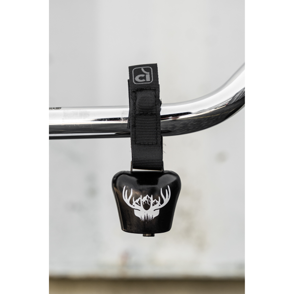 Incirca Glocke, COWBELL, schwarz matt mit Hirsch