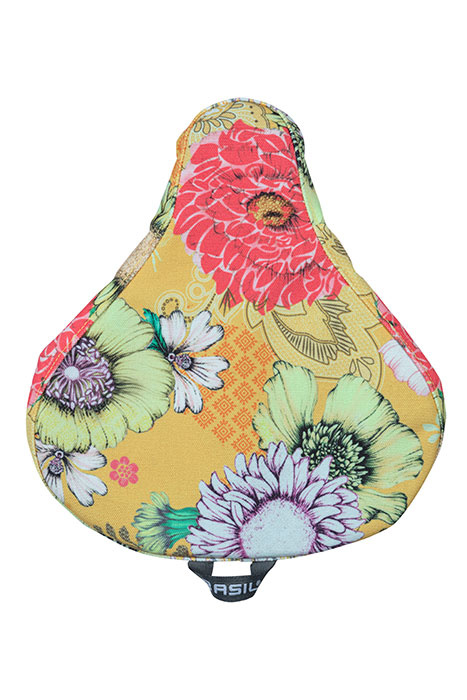 Basil Bloom Field Sattelbezug wasserdichtes Material, honey yellow